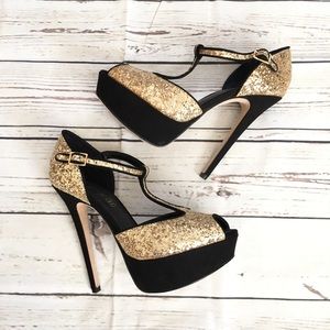 🎉HP Aldo Loveless T-Bar Platform Heel Sandals 6